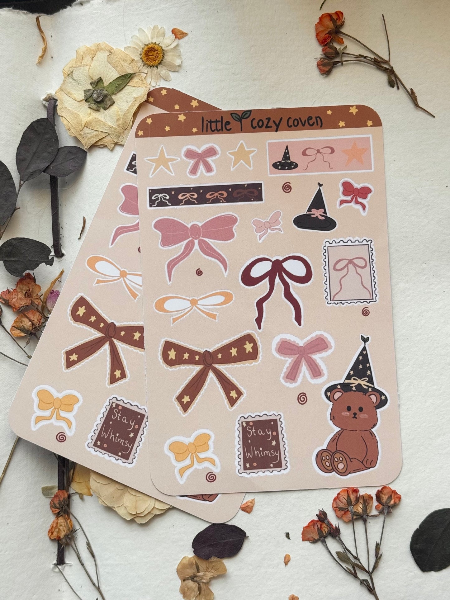 Sticker Sheet: Boos, Bears, and Bows