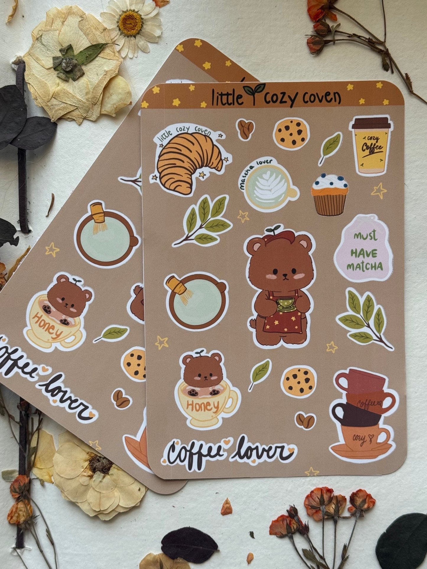 Sticker Sheet: Honey's Cozy Cafe