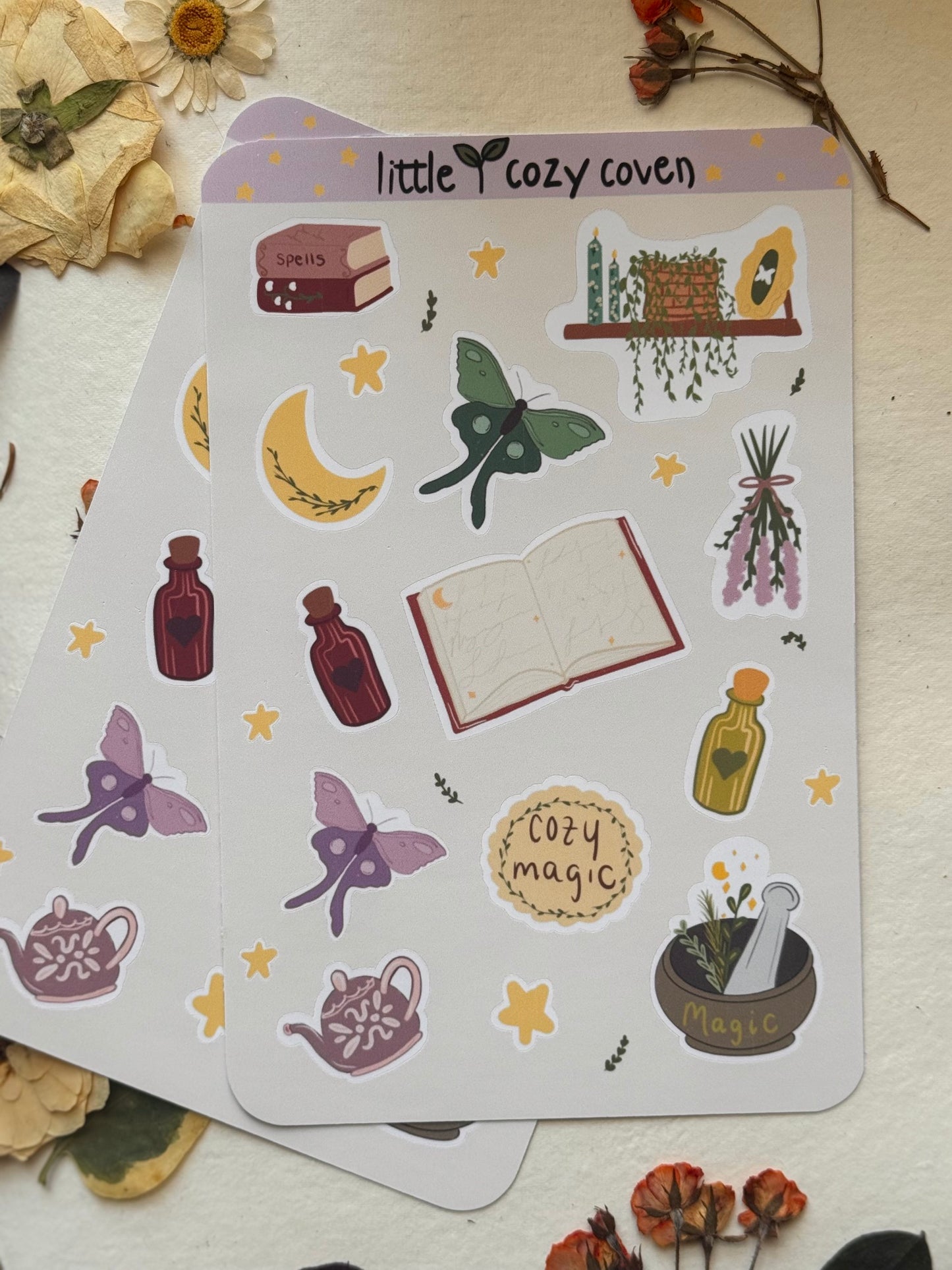 Sticker Sheet: Cozy Magic